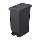 小窓付きスリムペダルペール 20(ブラック) 1枚目画像