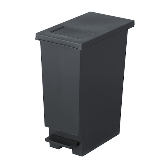 小窓付きスリムペダルペール 20(ブラック) 1枚目画像