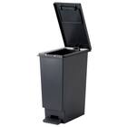 小窓付きスリムペダルペール 20(ブラック) 10枚目画像