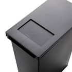 小窓付きスリムペダルペール 20(ブラック) 15枚目画像