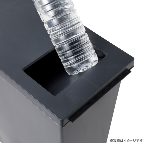 小窓付きスリムペダルペール 20(ブラック) 16枚目画像