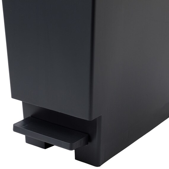 小窓付きスリムペダルペール 20(ブラック) 17枚目画像