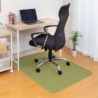 【日本製】ピタッと吸着 チェアマット (グリーン)