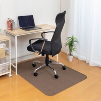 【日本製】ピタッと吸着 チェアマット (ブラウン)