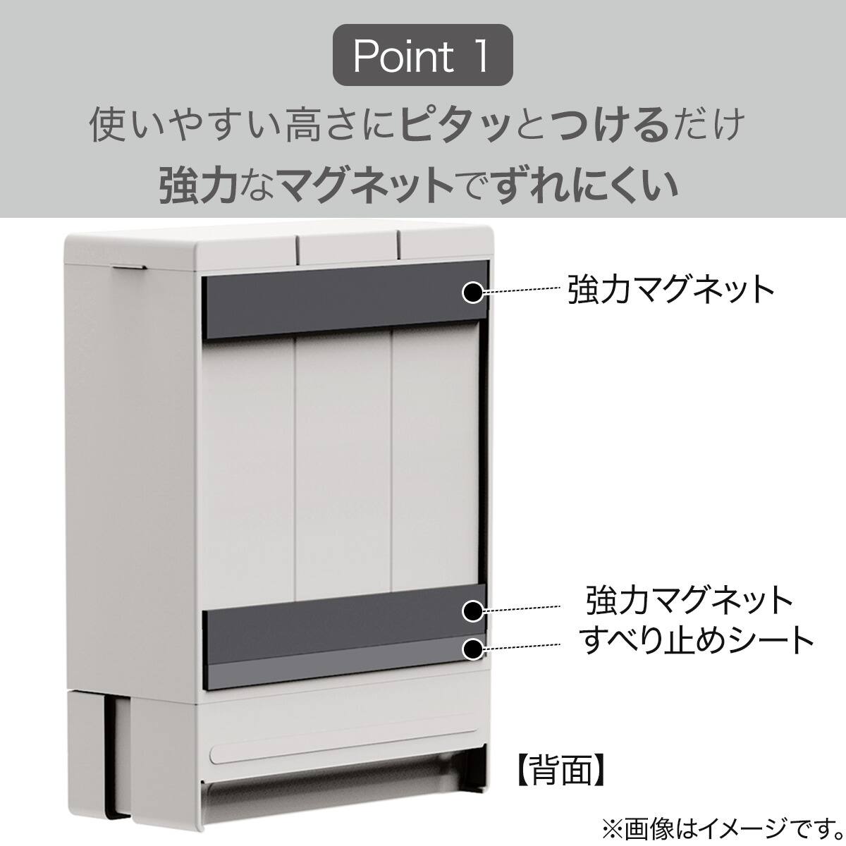 浮かせる3連 マグネット ディスペンサー(ホワイト) | ニトリネット