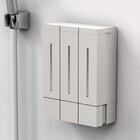 浮かせる3連 マグネットディスペンサー(グレー) 1枚目画像