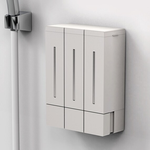 浮かせる3連 マグネットディスペンサー(グレー) 1枚目画像