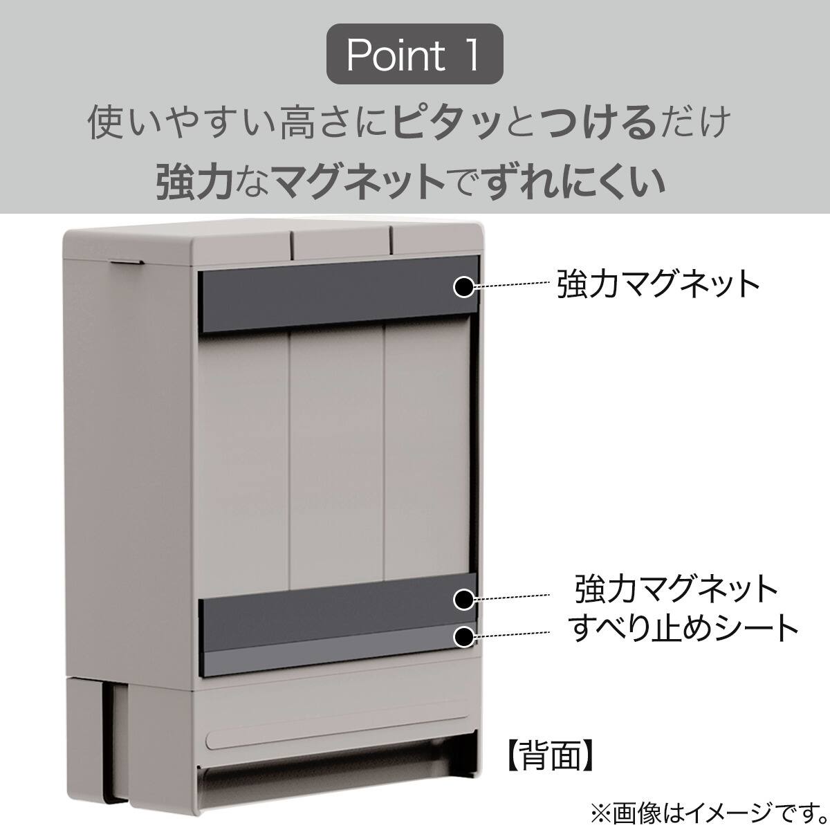 浮かせる3連 マグネットディスペンサー(グレー) | ニトリネット【公式