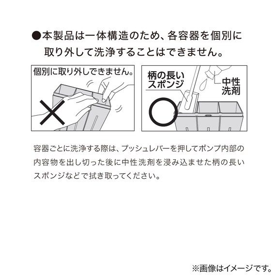 浮かせる3連 マグネットディスペンサー(グレー) 8枚目画像