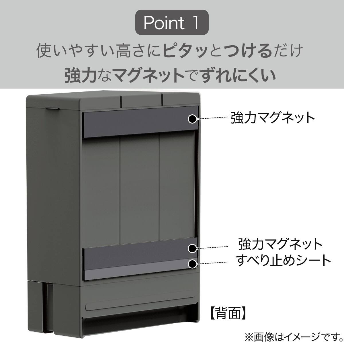 浮かせる3連 マグネットディスペンサー(ブラック) | ニトリネット