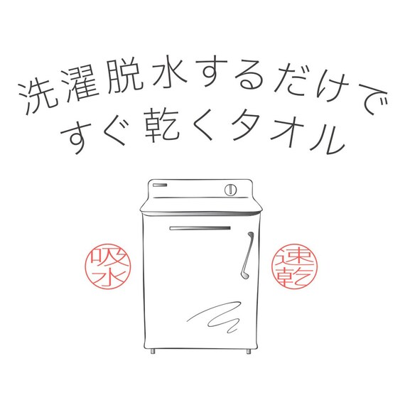 洗濯脱水するだけですぐ乾くフェイスタオル(34x80 グレー) 2枚目画像