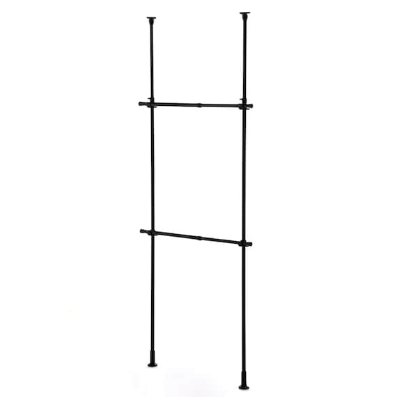 つっぱり強力 2段 ハンガー(ブラック) 7枚目画像