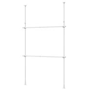 突ぱり2段ハンガーラックワイド