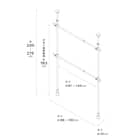 つっぱり 2段 ハンガーラック ワイド(ホワイト) 2枚目画像