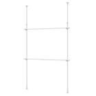 つっぱり 2段 ハンガーラック ワイド(ホワイト) 9枚目画像