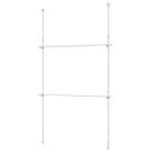 つっぱり 2段 ハンガーラック ワイド(ホワイト) 9枚目画像