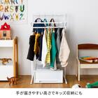 縦横伸縮 クローゼット ハンガーラック3連(ホワイト) 5枚目画像