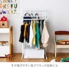 縦横伸縮 クローゼット ハンガーラック3連(ホワイト) 5枚目画像