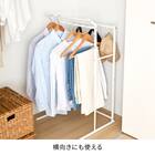 縦横伸縮 クローゼット ハンガーラック3連(ホワイト) 6枚目画像