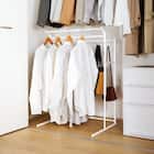縦横伸縮 クローゼット ハンガーラック3連(ホワイト) 13枚目画像