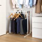 縦横伸縮 クローゼット ハンガーラック3連(ホワイト) 15枚目画像