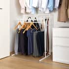 縦横伸縮 クローゼット ハンガーラック3連(ホワイト) 15枚目画像