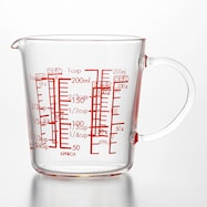 取っ手付き耐熱ガラス計量カップ