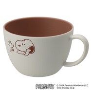 【デコホーム商品】スヌーピー 木目調スープマグ(リラックスタイム)