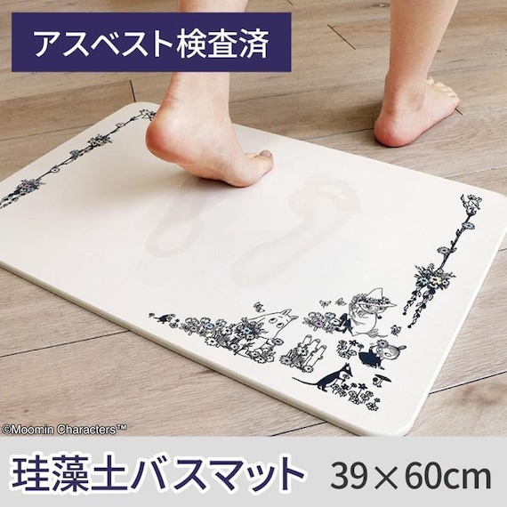ムーミン 珪藻土バスマット 花畑 1枚目画像