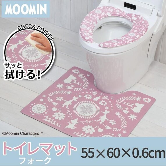 ムーミン PVCトイレマット フォーク 1枚目画像