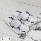 【3点セット】大理石調 トイレマット+O･U型＆洗浄･暖房型兼用トイレフタカバー+トイレスリッパ(マーブル WH) 9枚目画像