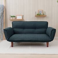 【日本製】お家でだらだらソファ ネイビー (2人掛けコンパクトソファ)