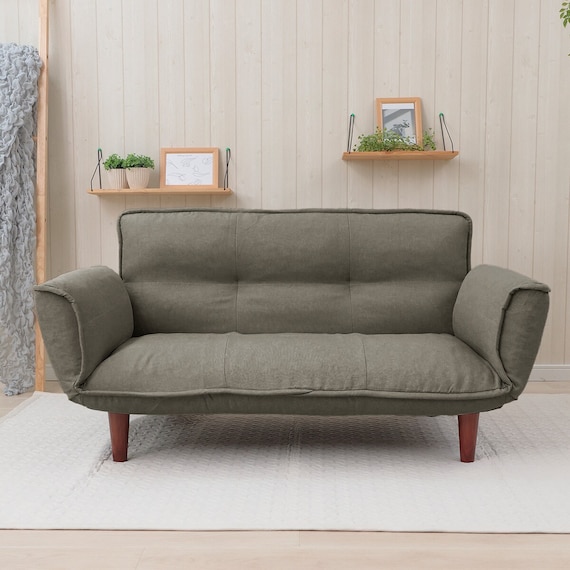 【日本製】お家でだらだらソファ グレー(2人掛けコンパクトソファ) 1枚目画像