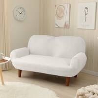 コンパクトローソファ ふっくらパン (WH)