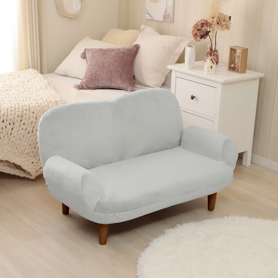 コンパクトローソファ ふっくらパン (GY) 9枚目画像