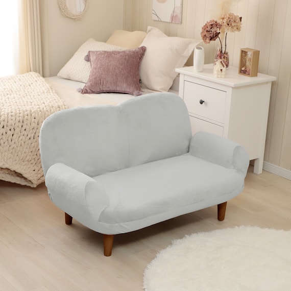 コンパクトローソファ ふっくらパン (GY) 9枚目画像