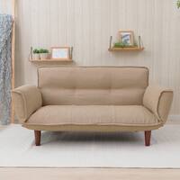 【日本製】お家でだらだらソファ BE (2人掛けコンパクトソファ)