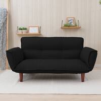 【日本製】お家でだらだらソファ ブラック(2人掛けコンパクトソファ)