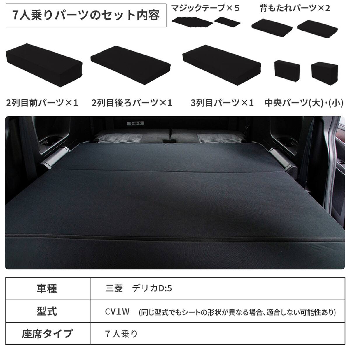 車中泊マット 三菱デリカD:5 3DA-CV1W型 7人乗り用 | ニトリネット