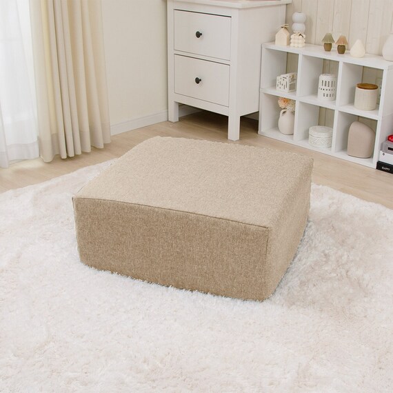 オットマン・スツールになるごろ寝マットレス(ベージュ) 1枚目画像