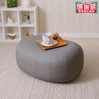 カバーが洗える 1人掛けふわもちオットマン 布張りタイプ (GY) 1枚目画像