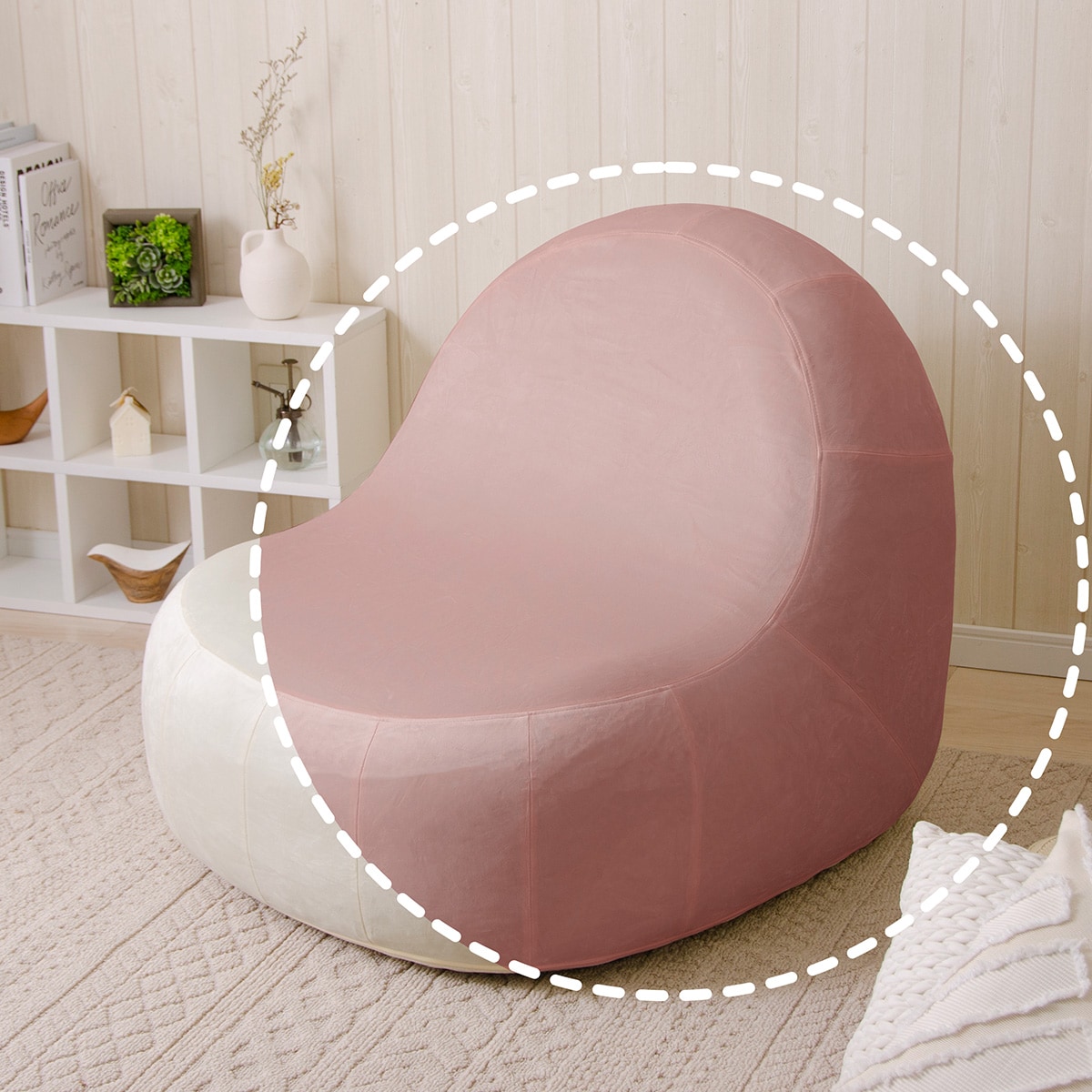 カバーが洗える1人掛けふわもちソファ 専用カバー (ベロア RO