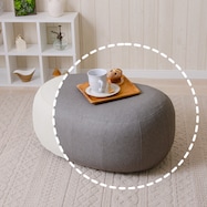 カバーが洗える1人用ふわもちオットマン 専用カバー