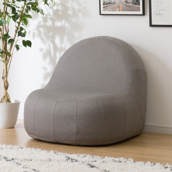 カバーが洗える 1人掛けふわもちソファセット 布張りタイプ (GY) 5枚目画像