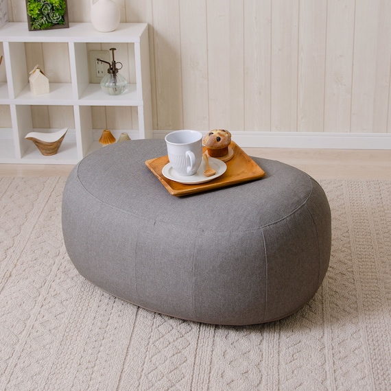 カバーが洗える 1人掛けふわもちソファセット 布張りタイプ (GY) 6枚目画像