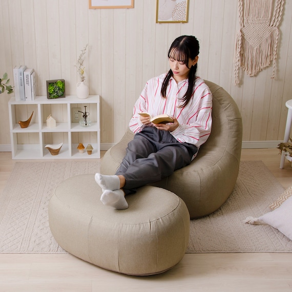 カバーが洗える 1人掛けふわもちソファセット 布張りタイプ (MO) 2枚目画像