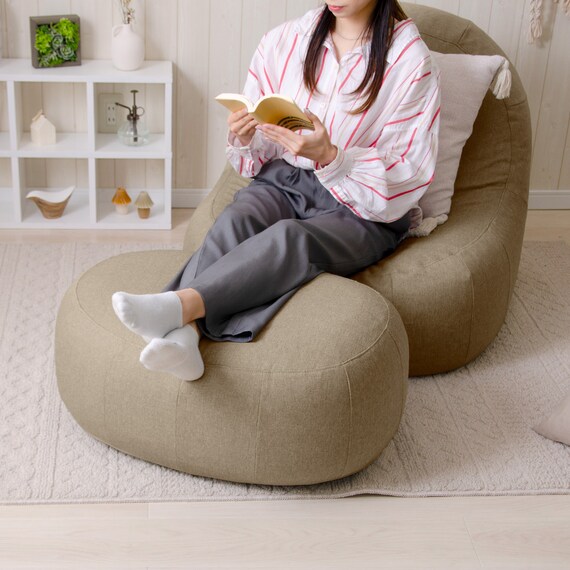 カバーが洗える 1人掛けふわもちソファセット 布張りタイプ (MO) 3枚目画像