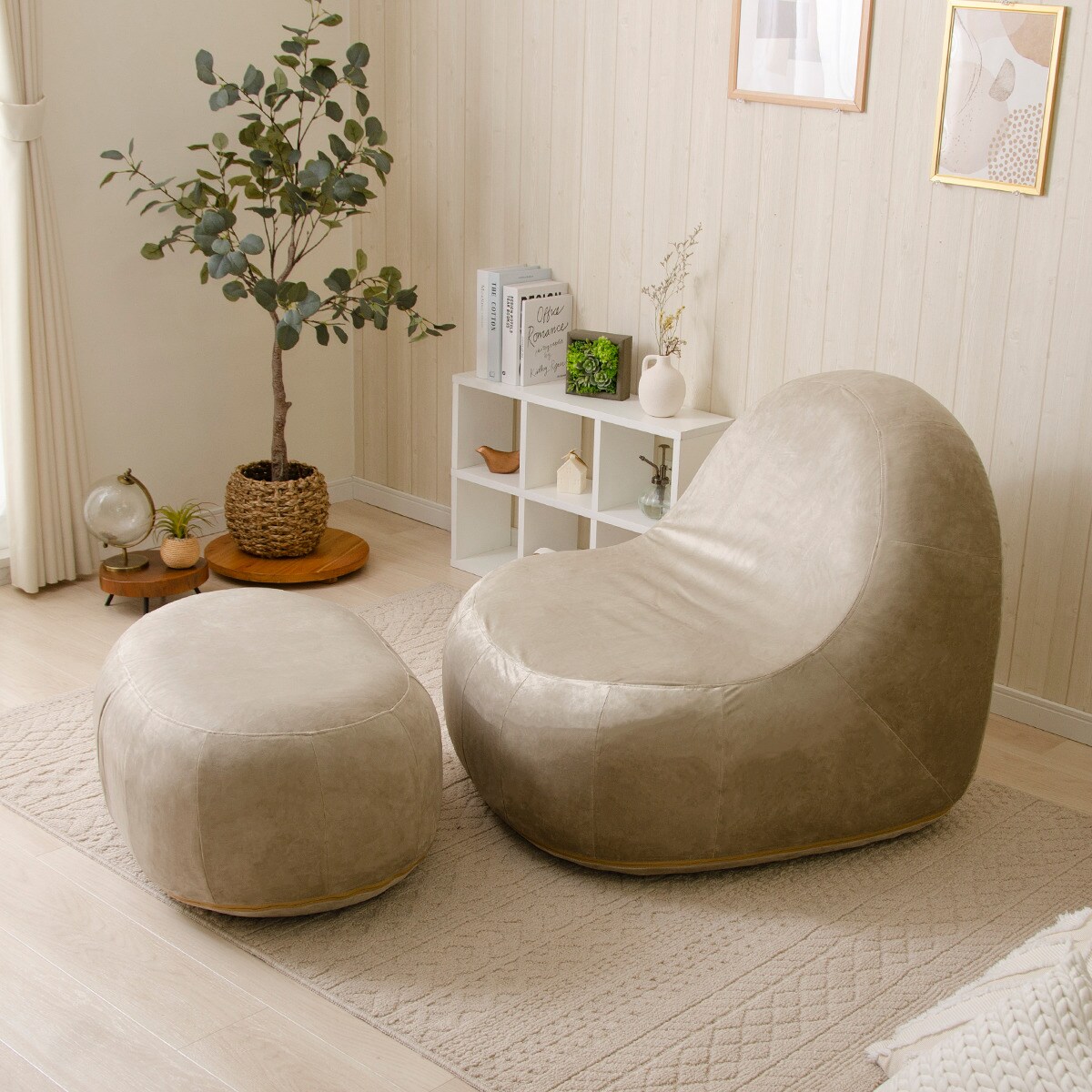 カバーが洗える 1人掛けふわもちソファセット 布張りタイプ (ベロア BE カバーが洗える 1人掛けふわもちソファセット 布張りタイプ (ベロア BE