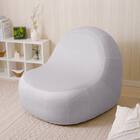 カバーが洗える 1人掛けふわもちソファセット 布張りタイプ (ベロア GY) 5枚目画像