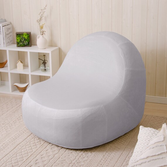 カバーが洗える 1人掛けふわもちソファセット 布張りタイプ (ベロア GY) 5枚目画像